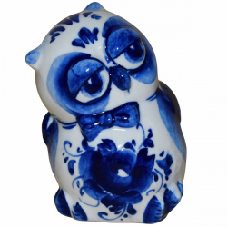 Фигурка сова гжель  7 см,  4200
