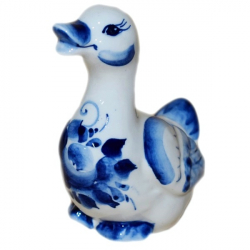 Фигурка Гусь гжель 11 см,  4192